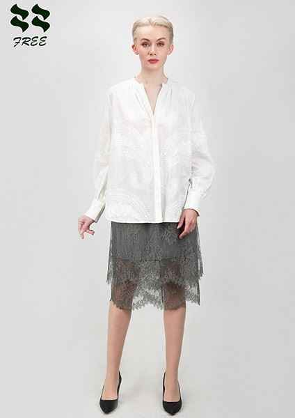 Delicate Scallop Lace Midi Skirt Chinese Manufacturer